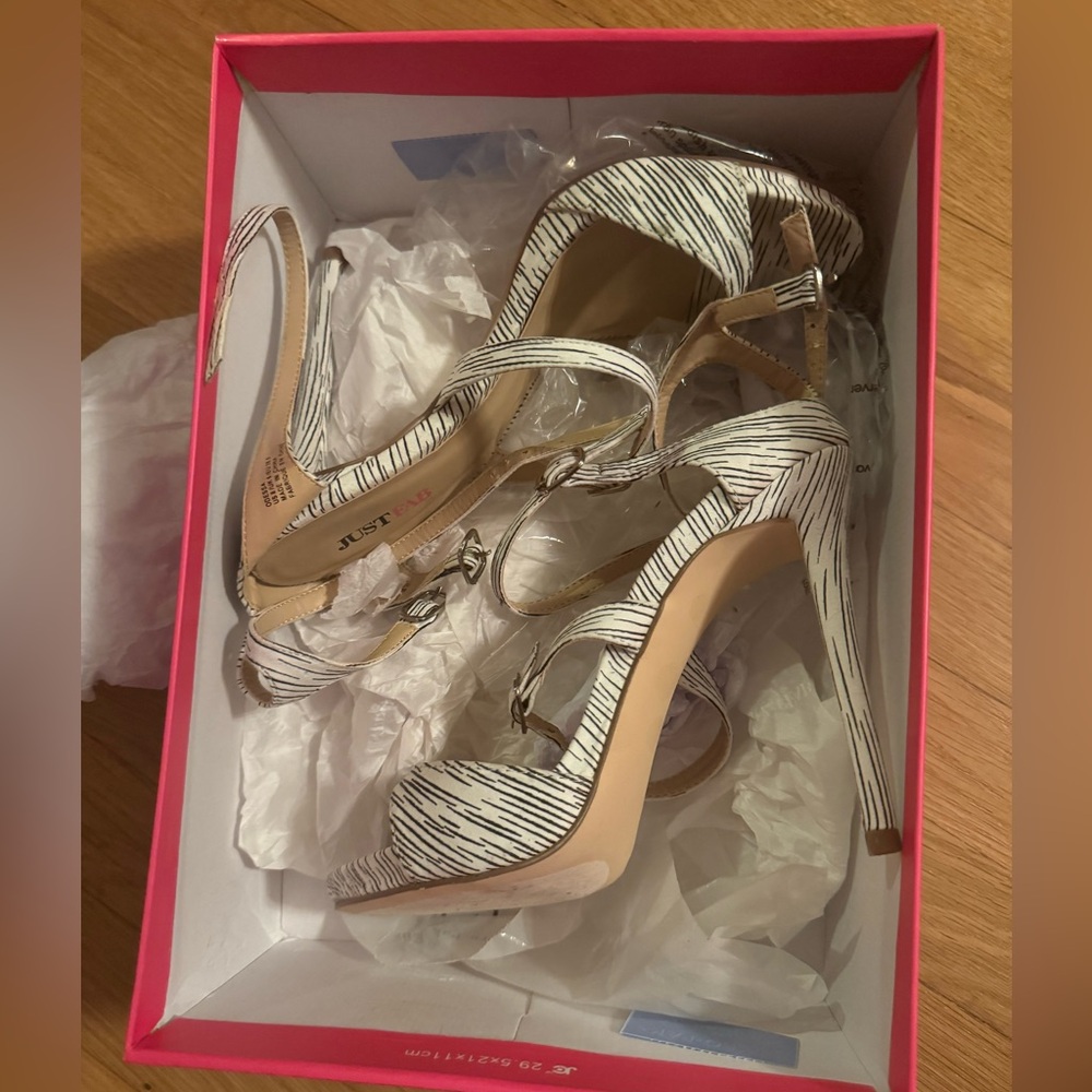 Zebra Pattern Heels - image 1